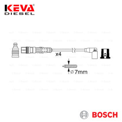 0986356346 Bosch Spark Plug Cable Set (Copper) for Audi, Seat, Volkswagen, Skoda - Thumbnail